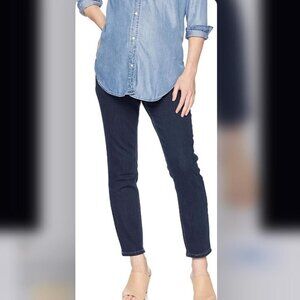 Oh Baby Motherhood Maternity Pregnancy Cropped Capris Denim Jeans Blue Small